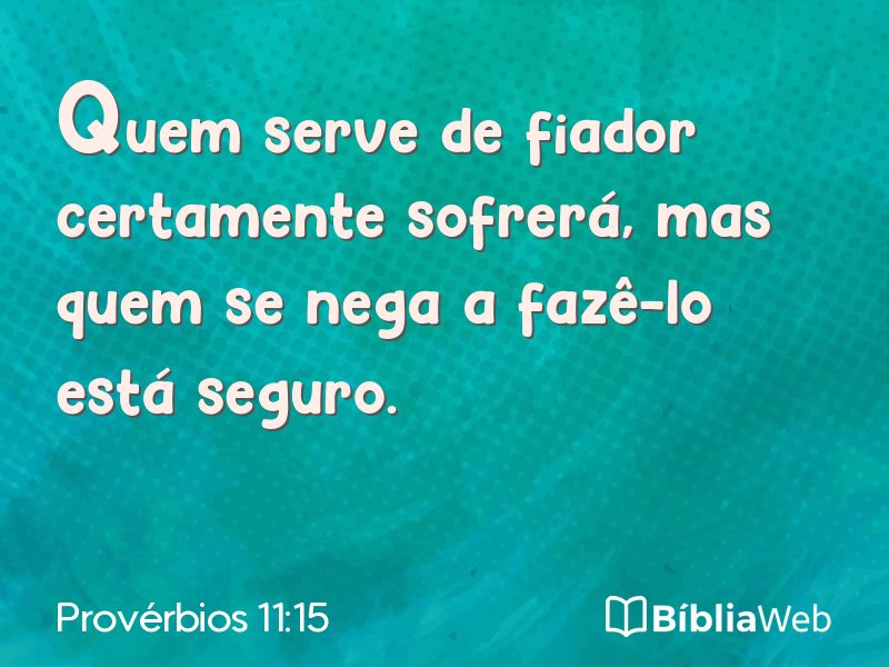Provérbios 11:15 em imagem para compartilhar