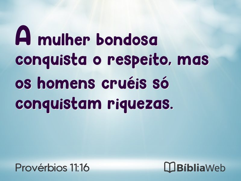 Provérbios 11:16 em imagem para compartilhar