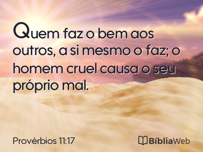 Provérbios 11:17 em imagem para compartilhar