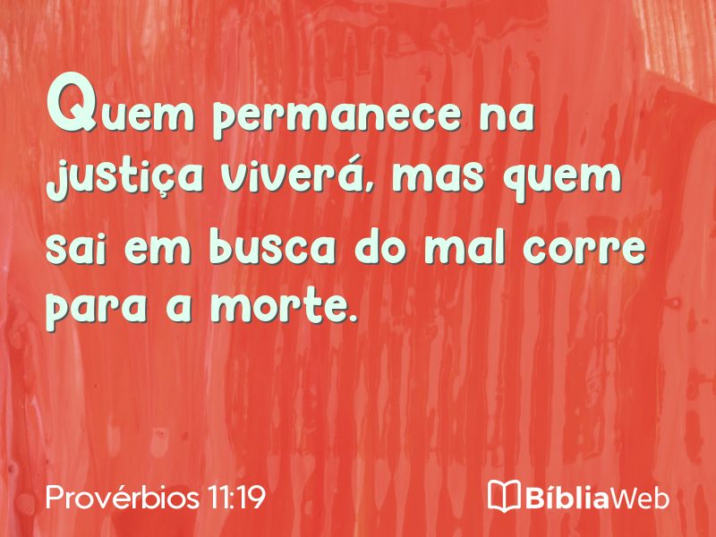 Provérbios 11:19 em imagem para compartilhar