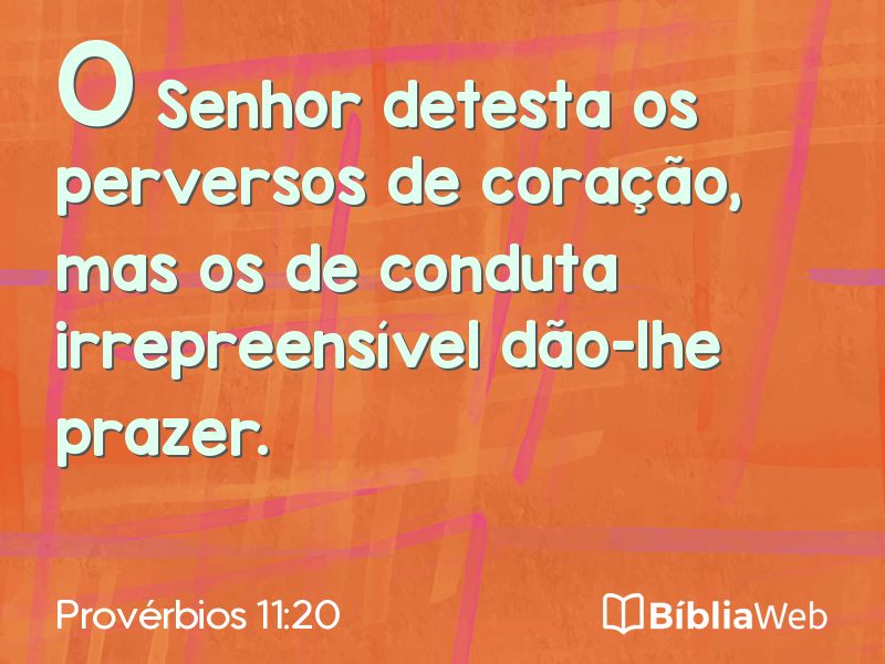 Provérbios 11:20 em imagem para compartilhar