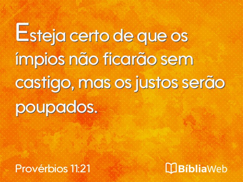 Provérbios 11:21 em imagem para compartilhar