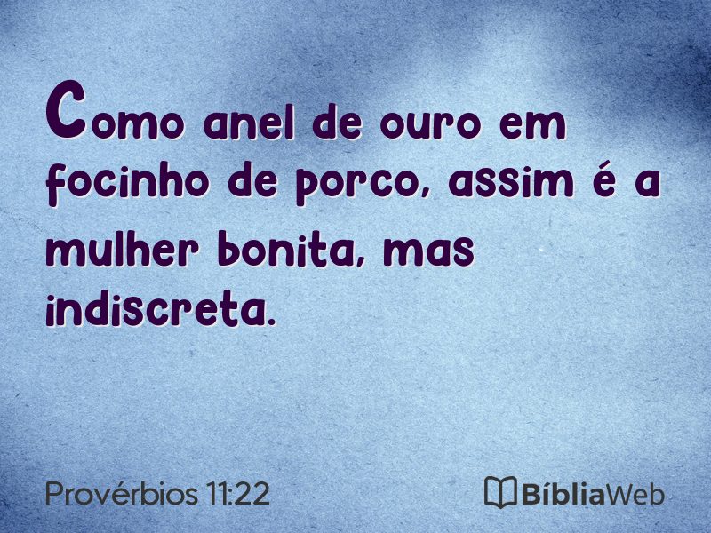 Provérbios 11:22 em imagem para compartilhar