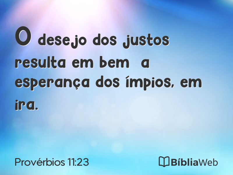 Provérbios 11:23 em imagem para compartilhar