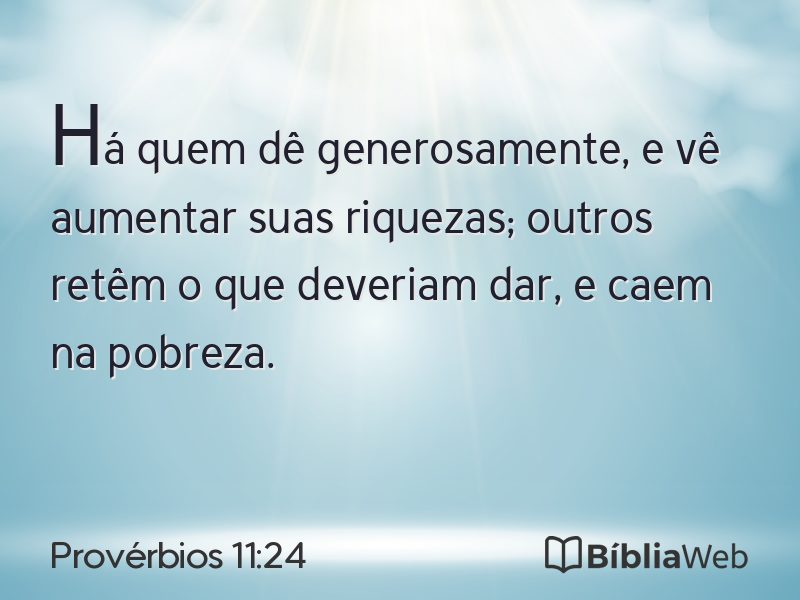 Provérbios 11:24 em imagem para compartilhar