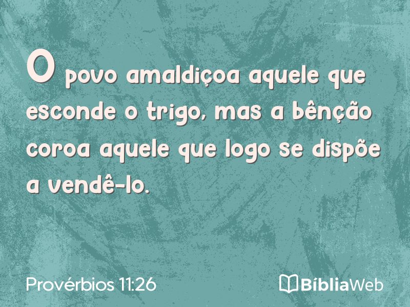 Provérbios 11:26 em imagem para compartilhar
