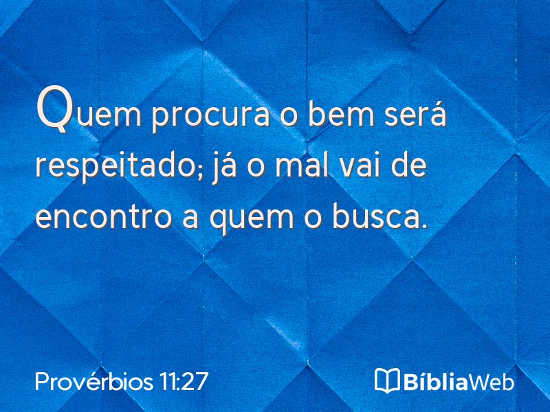 Provérbios 11:27 em imagem para compartilhar