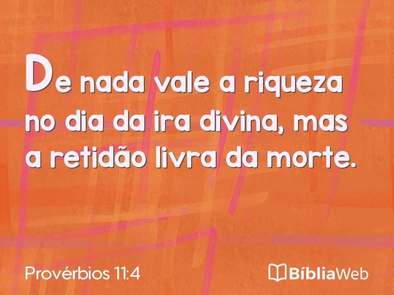 Provérbios 11:4 em imagem para compartilhar