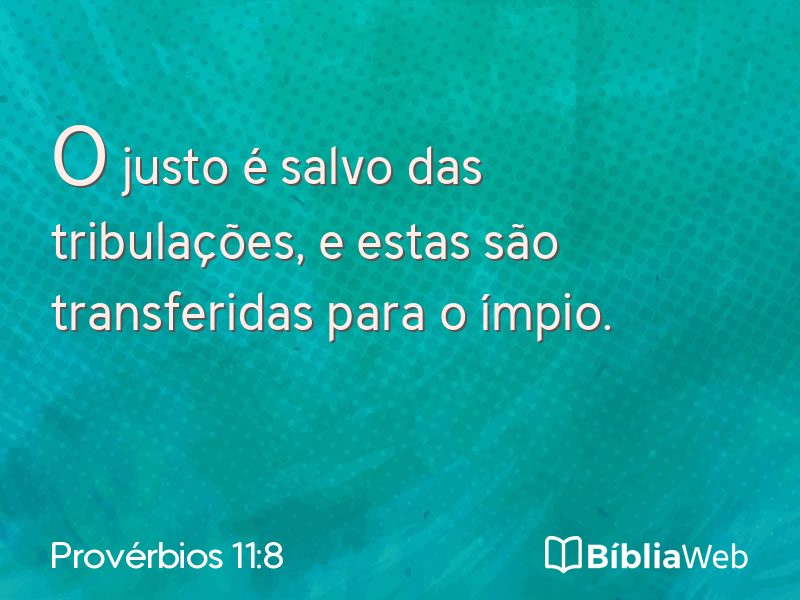 Provérbios 11:8 em imagem para compartilhar