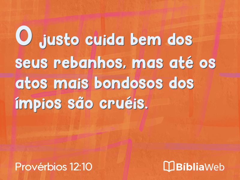 Provérbios 12:10 em imagem para compartilhar