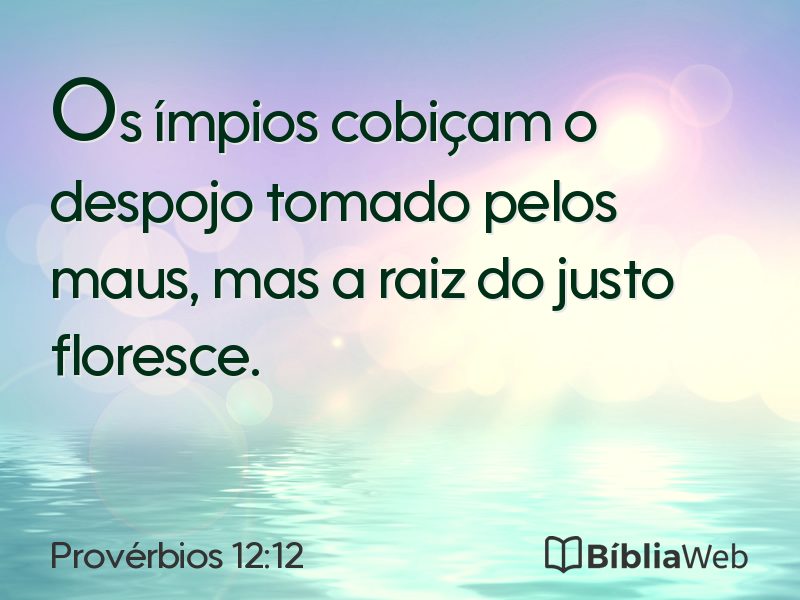 Provérbios 12:12 em imagem para compartilhar