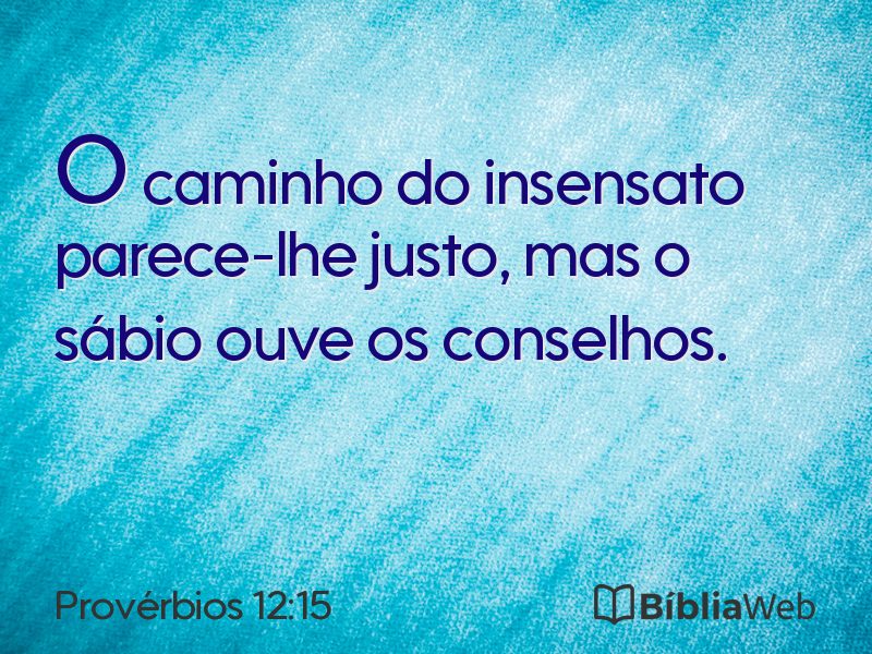 Provérbios 12:15 em imagem para compartilhar