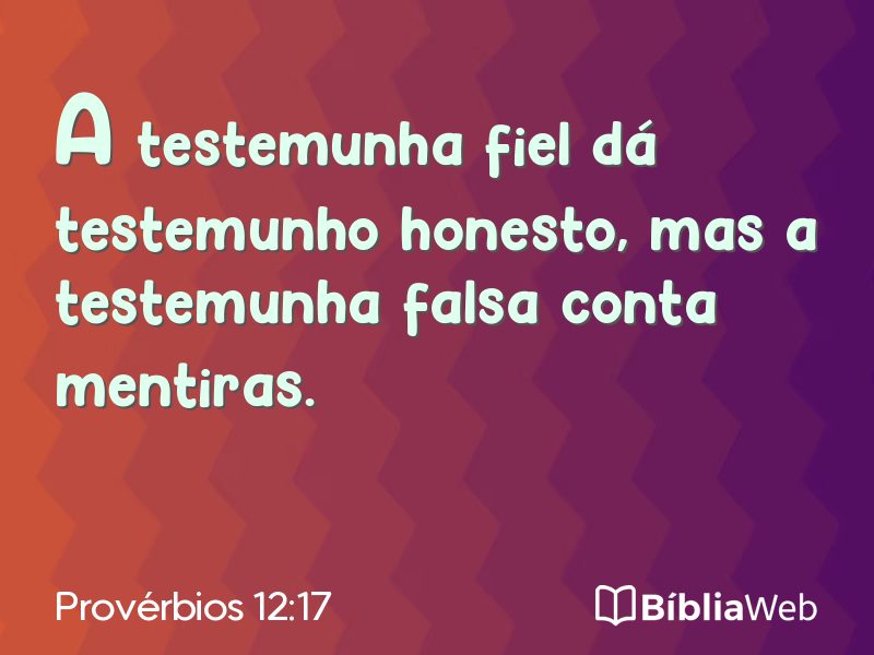 Provérbios 12:17 em imagem para compartilhar