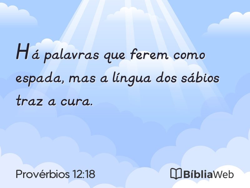 Provérbios 12:18 em imagem para compartilhar