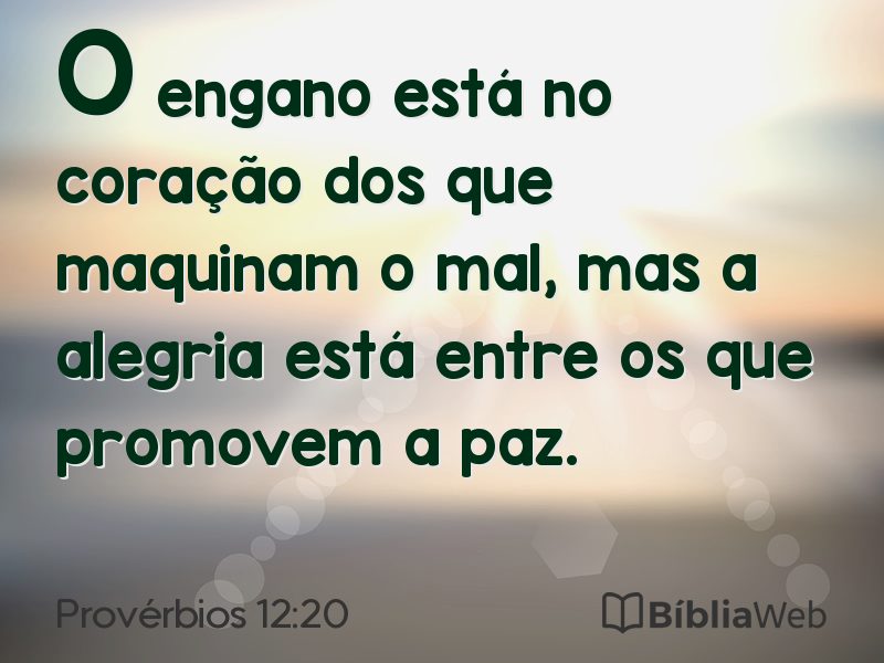 Provérbios 12:20 em imagem para compartilhar