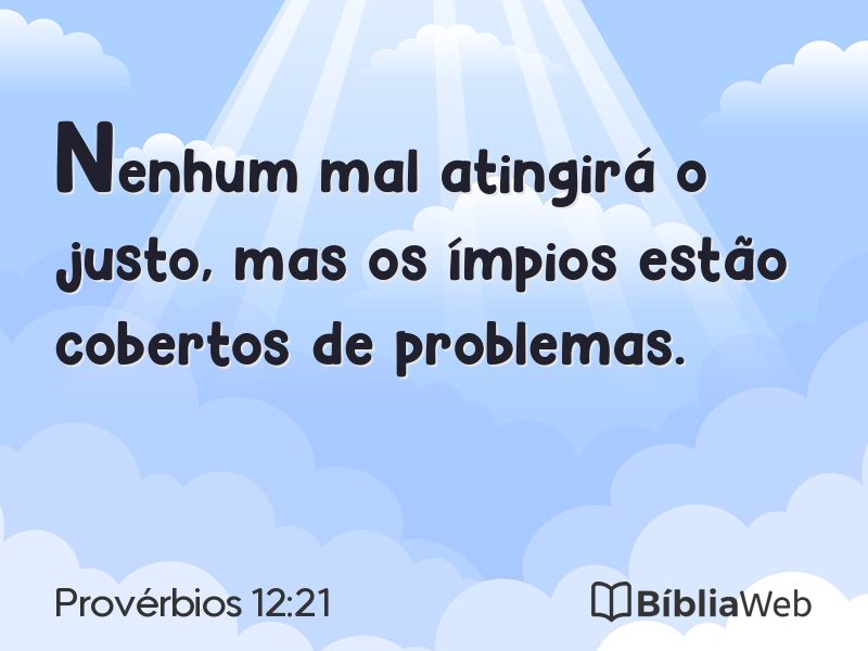 Provérbios 12:21 em imagem para compartilhar