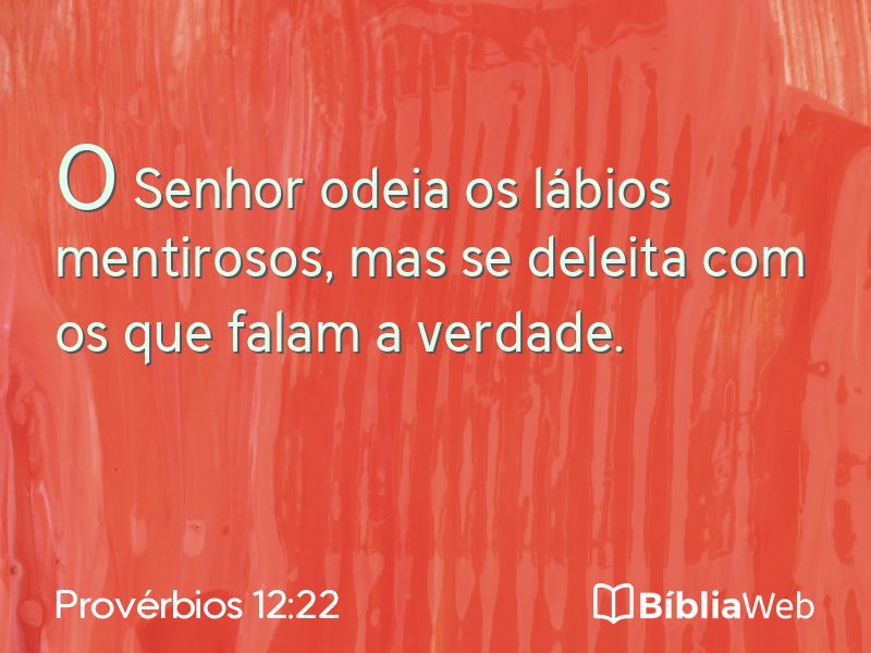 Provérbios 12:22 em imagem para compartilhar