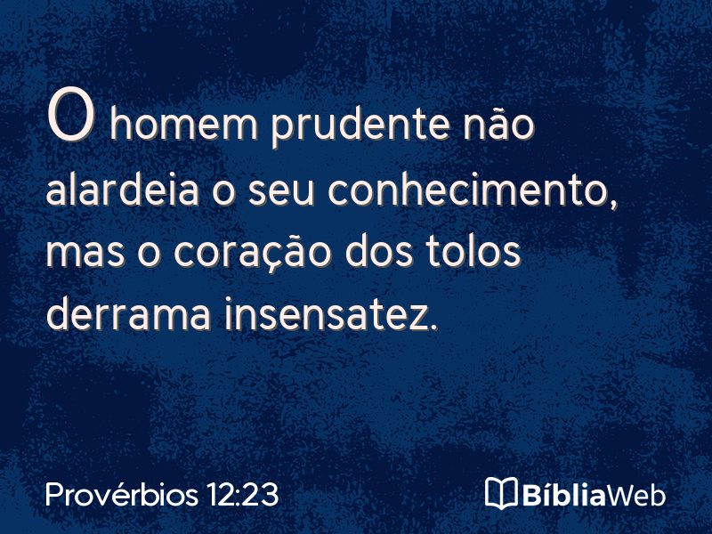 Provérbios 12:23 em imagem para compartilhar