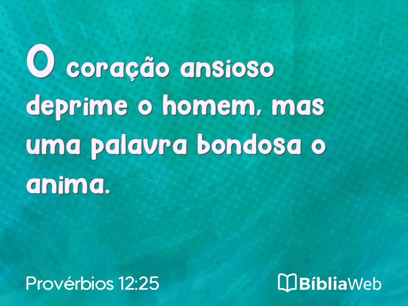Provérbios 12:25 em imagem para compartilhar