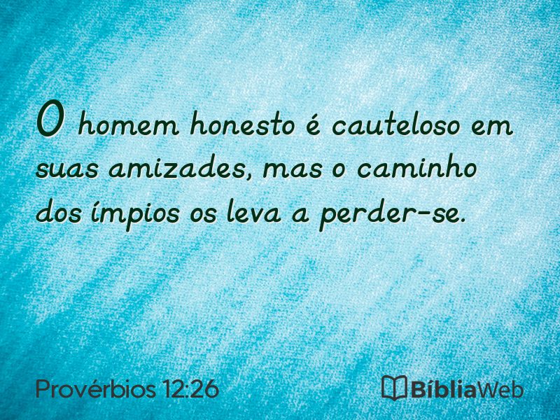 Provérbios 12:26 em imagem para compartilhar
