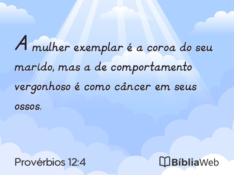 Provérbios 12:4 em imagem para compartilhar