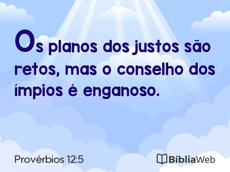 Provérbios 12:5 em imagem para compartilhar