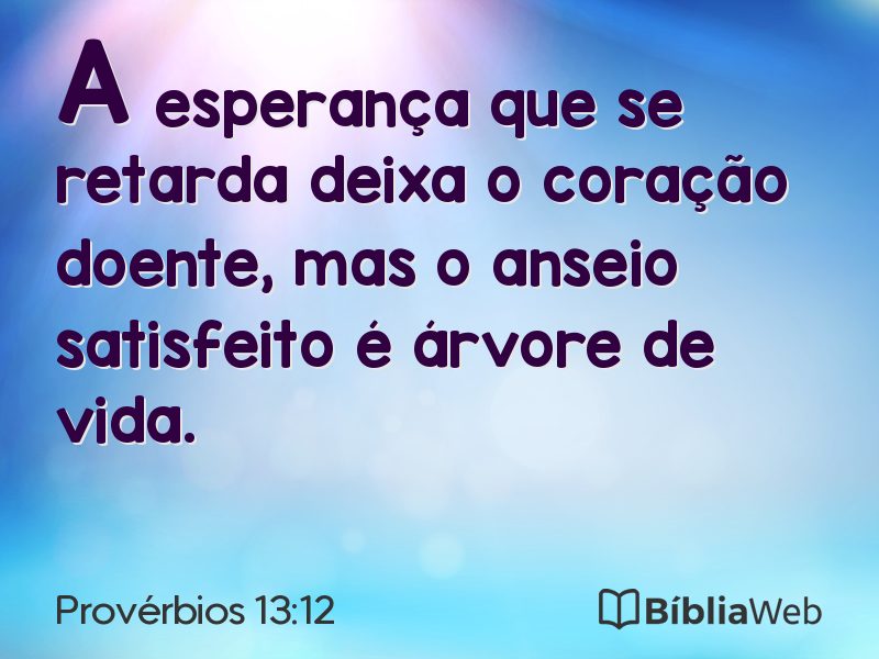 Provérbios 13:12 em imagem para compartilhar