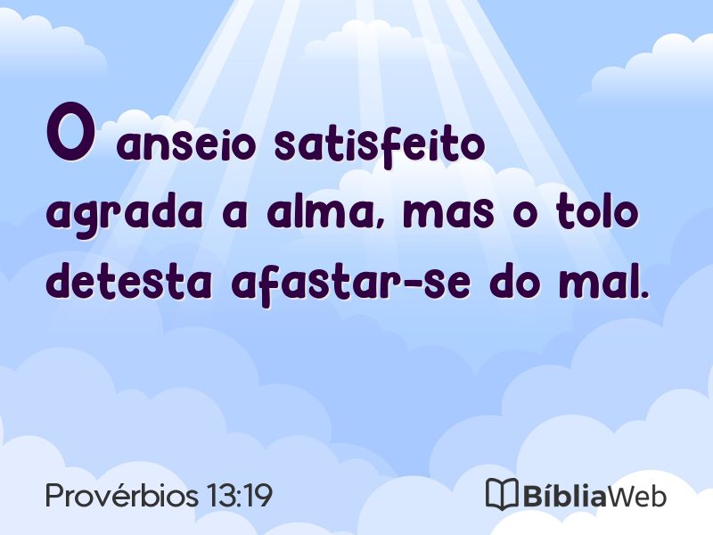 Provérbios 13:19 em imagem para compartilhar
