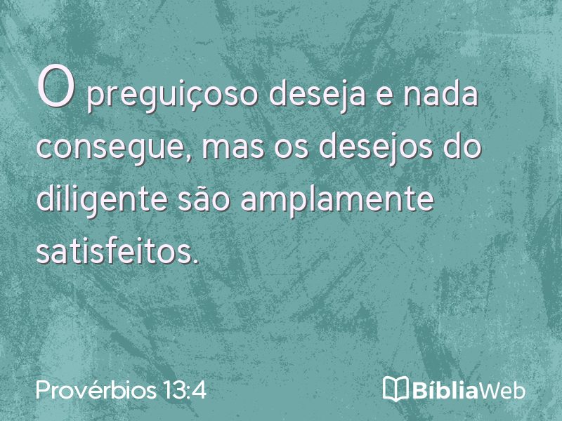 Provérbios 13:4 em imagem para compartilhar
