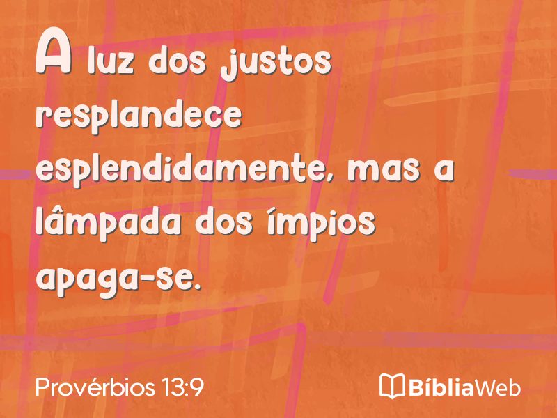 Provérbios 13:9 em imagem para compartilhar