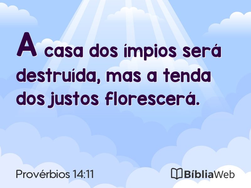 Provérbios 14:11 em imagem para compartilhar