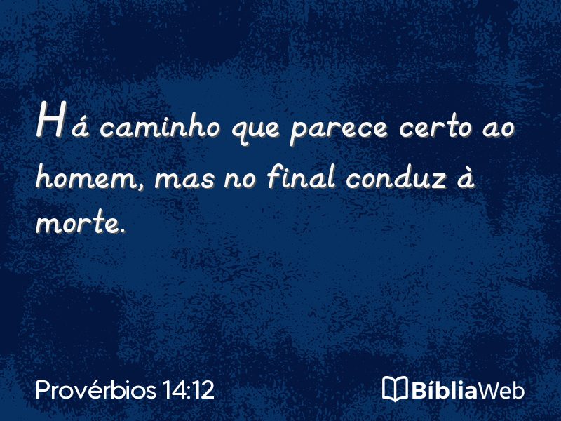 Provérbios 14:12 em imagem para compartilhar