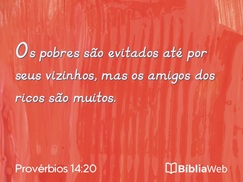 Provérbios 14:20 em imagem para compartilhar