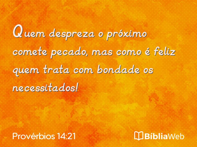 Provérbios 14:21 em imagem para compartilhar
