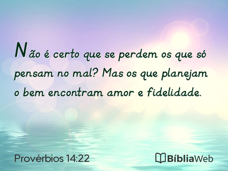 Provérbios 14:22 em imagem para compartilhar