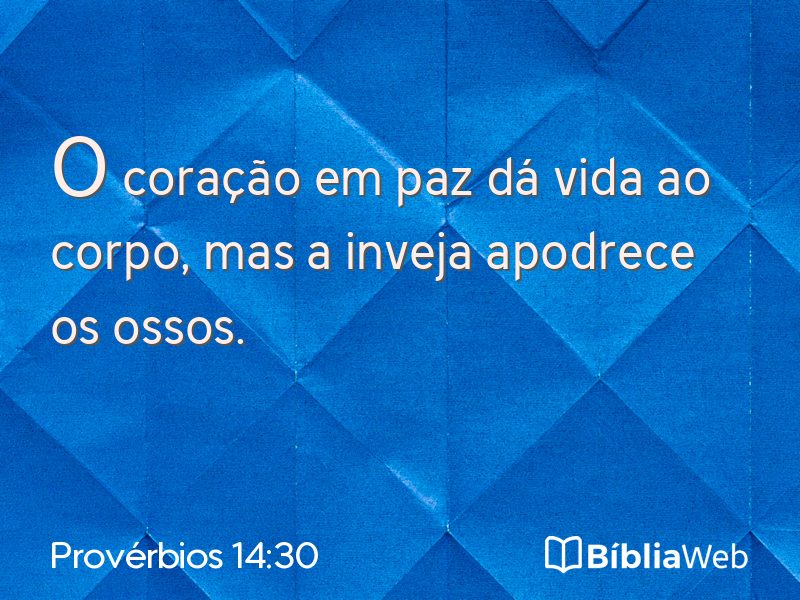 Provérbios 14:30 em imagem para compartilhar