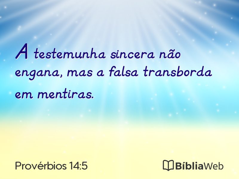 Provérbios 14:5 em imagem para compartilhar