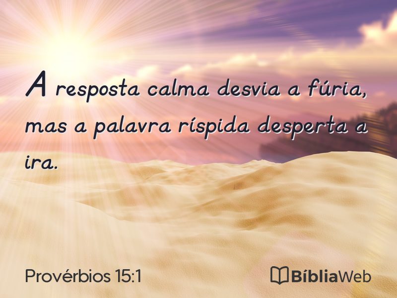 Provérbios 15:1 em imagem para compartilhar