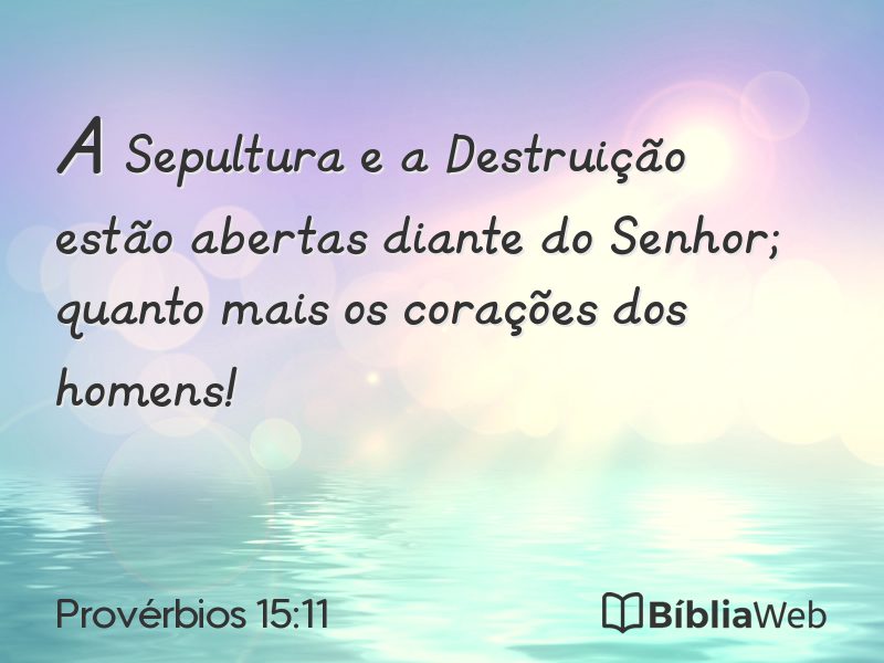 Provérbios 15:11 em imagem para compartilhar