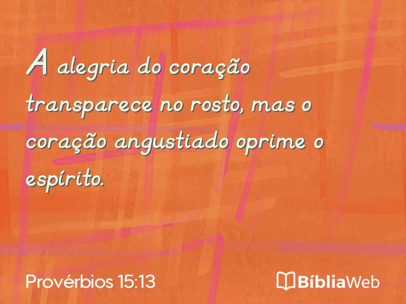 Provérbios 15:13 em imagem para compartilhar