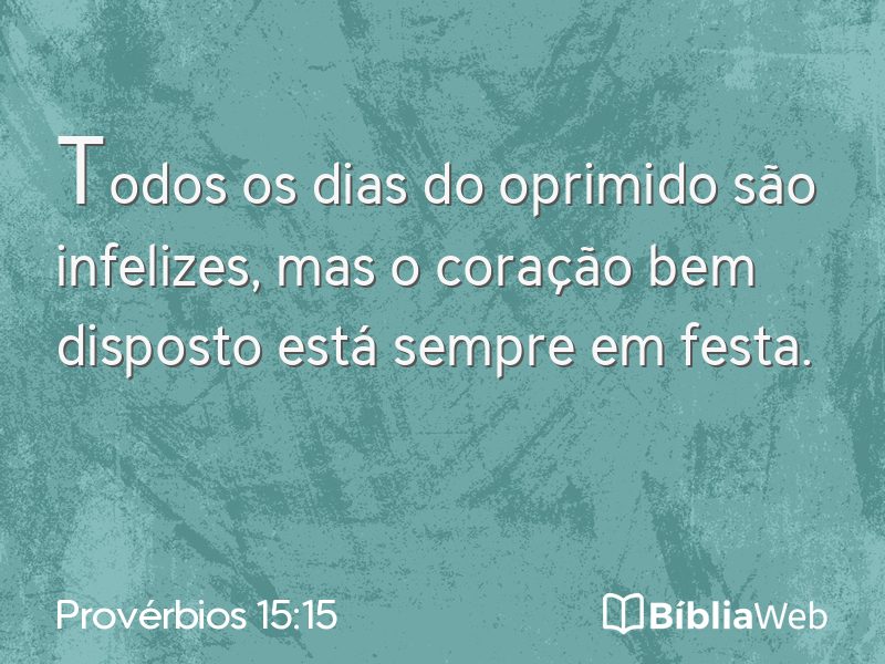 Provérbios 15:15 em imagem para compartilhar