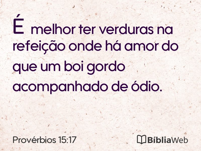 Provérbios 15:17 em imagem para compartilhar
