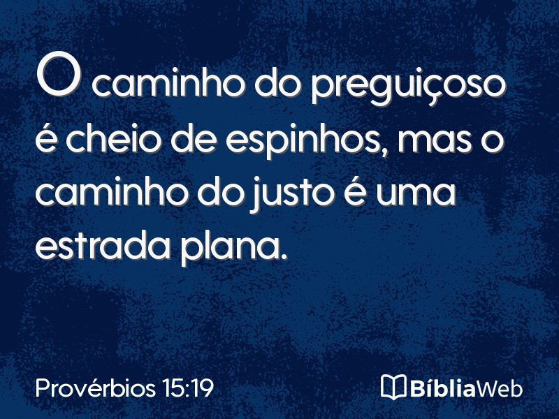 Provérbios 15:19 em imagem para compartilhar