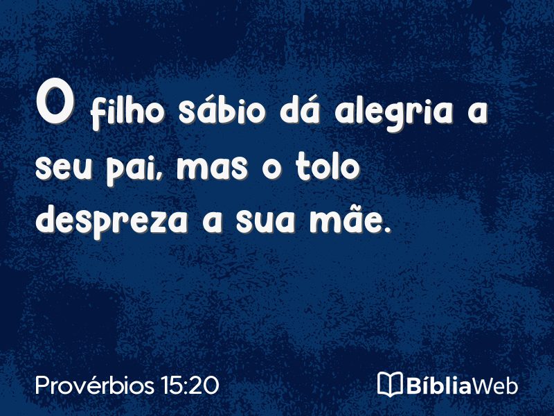 Provérbios 15:20 em imagem para compartilhar