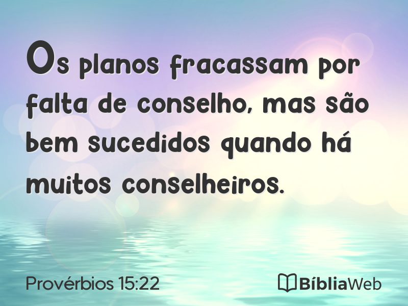 Provérbios 15:22 em imagem para compartilhar