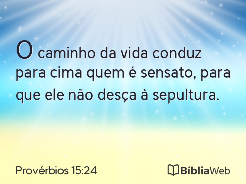 Provérbios 15:24 em imagem para compartilhar