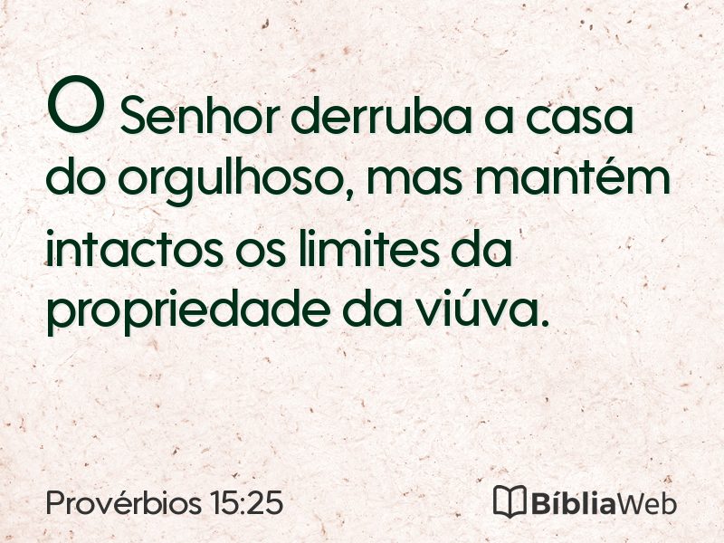 Provérbios 15:25 em imagem para compartilhar