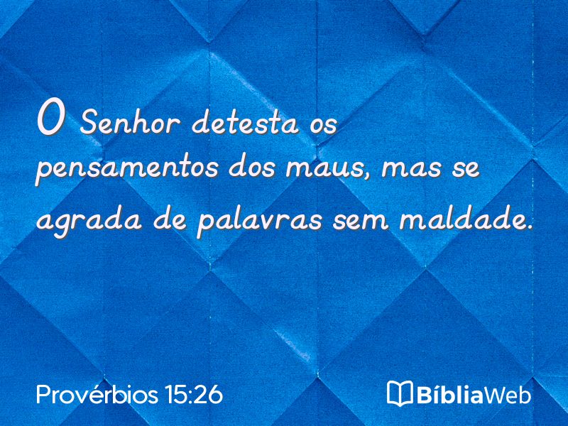 Provérbios 15:26 em imagem para compartilhar