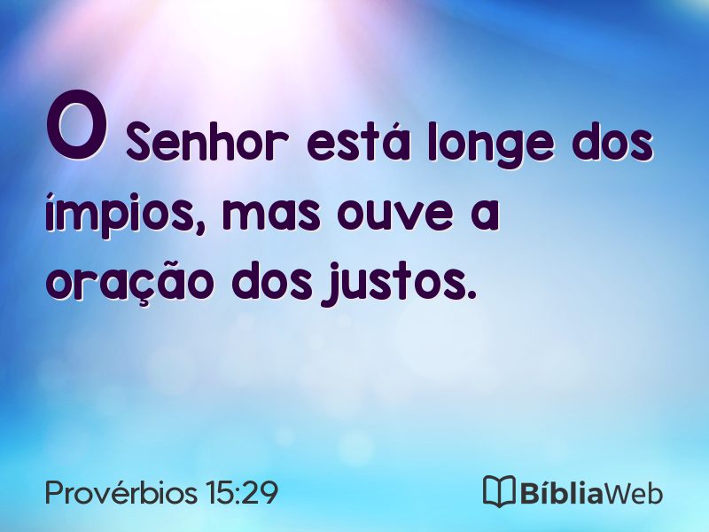 Provérbios 15:29 em imagem para compartilhar