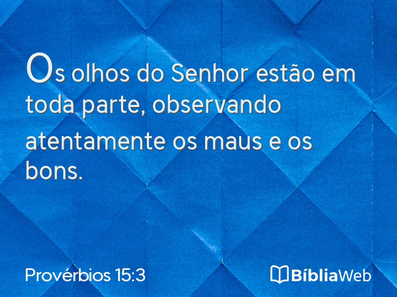 Provérbios 15:3 em imagem para compartilhar